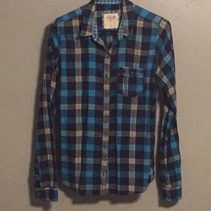 Abercrombie Flannel Teal Sz Large